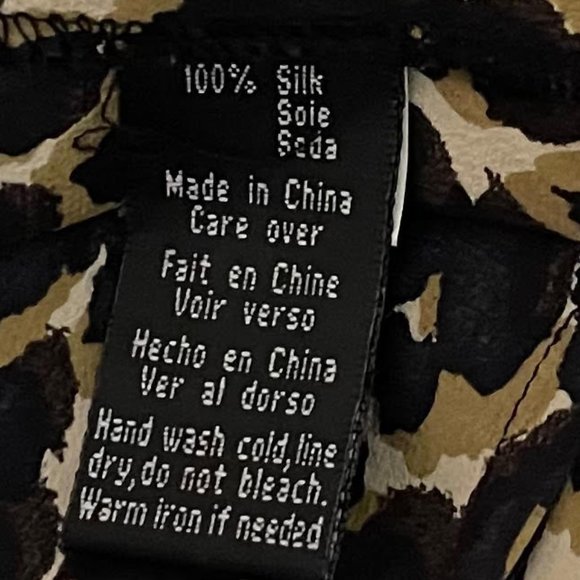 Halston Short Sleeve Button Down Silk Leopard Printed Dress - Picture 5 of 5